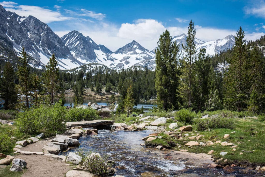 Landscape shot of the John Muir Trail