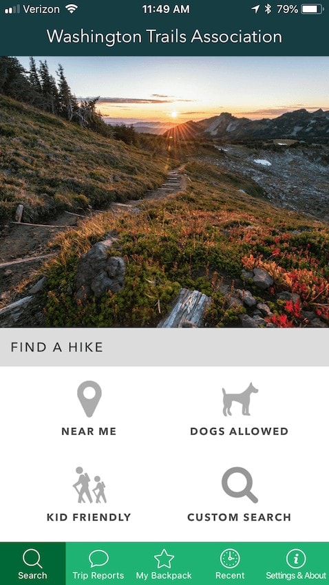 Washington Trails Association Trailblazer App // One of the best trail finder apps