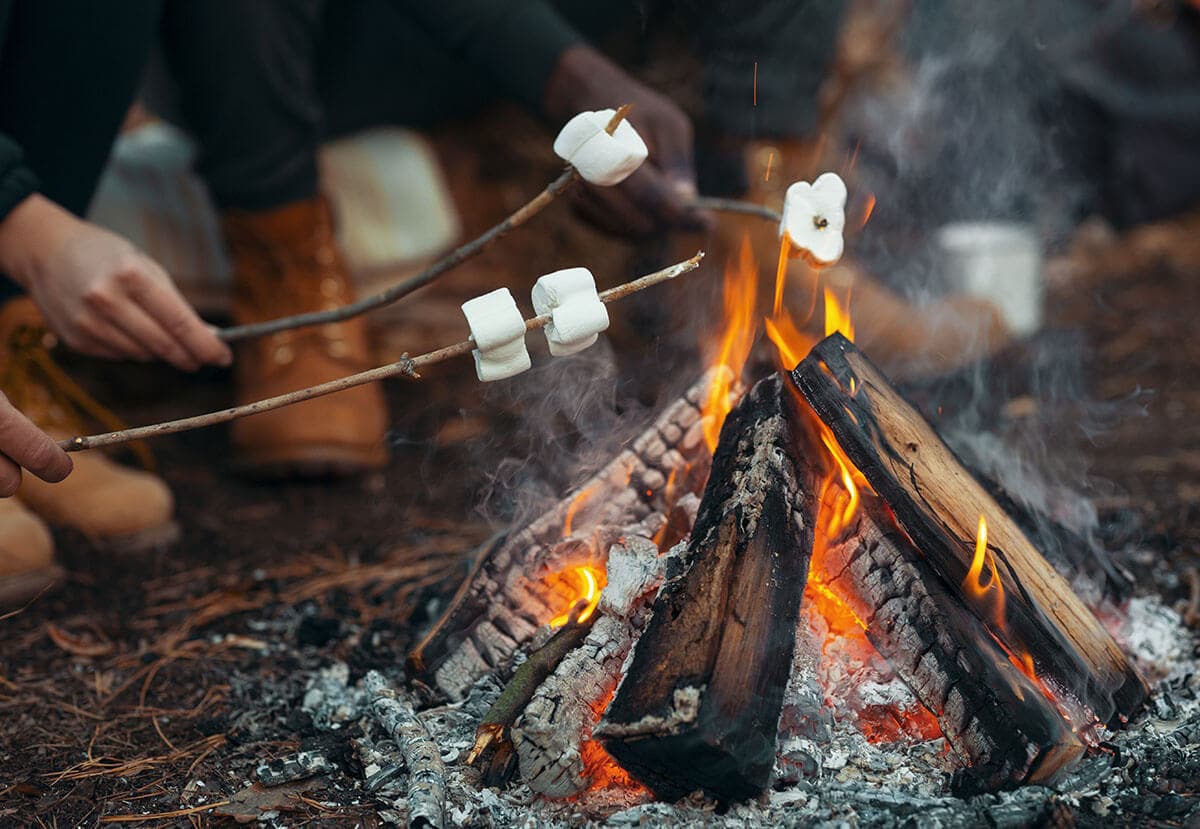 Camp fire smores