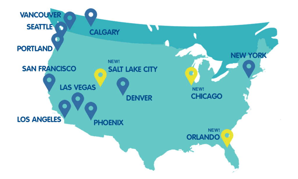 Escape Campervans rental location map