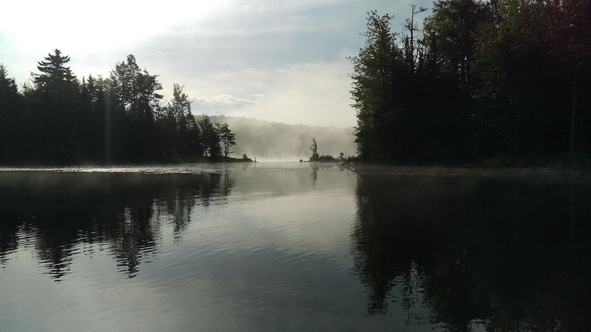 Mist on the Green River Reservoir in early morning