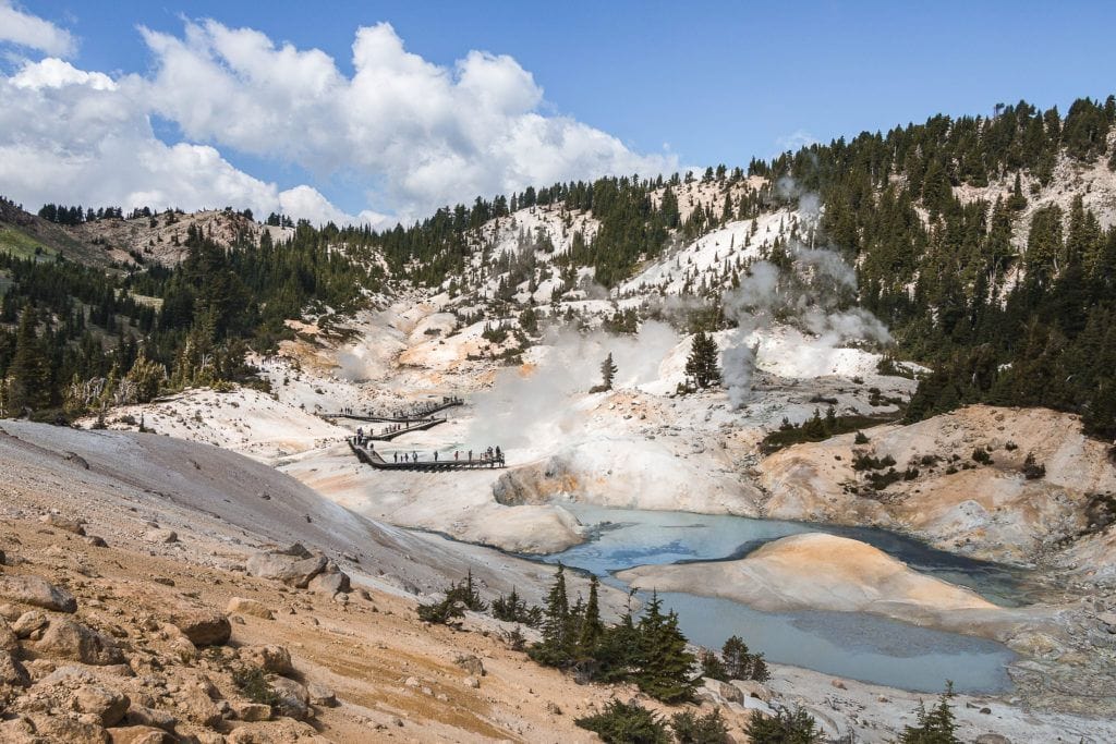 Geothermal site at Lassen Volcanic National Park in California