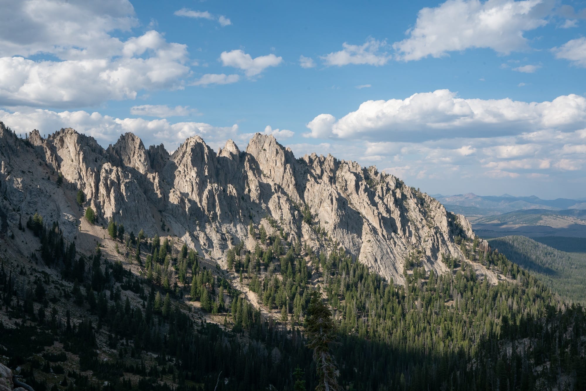 Beautiful views of the Sawtooth Mountains outside of Stanley, Idaho