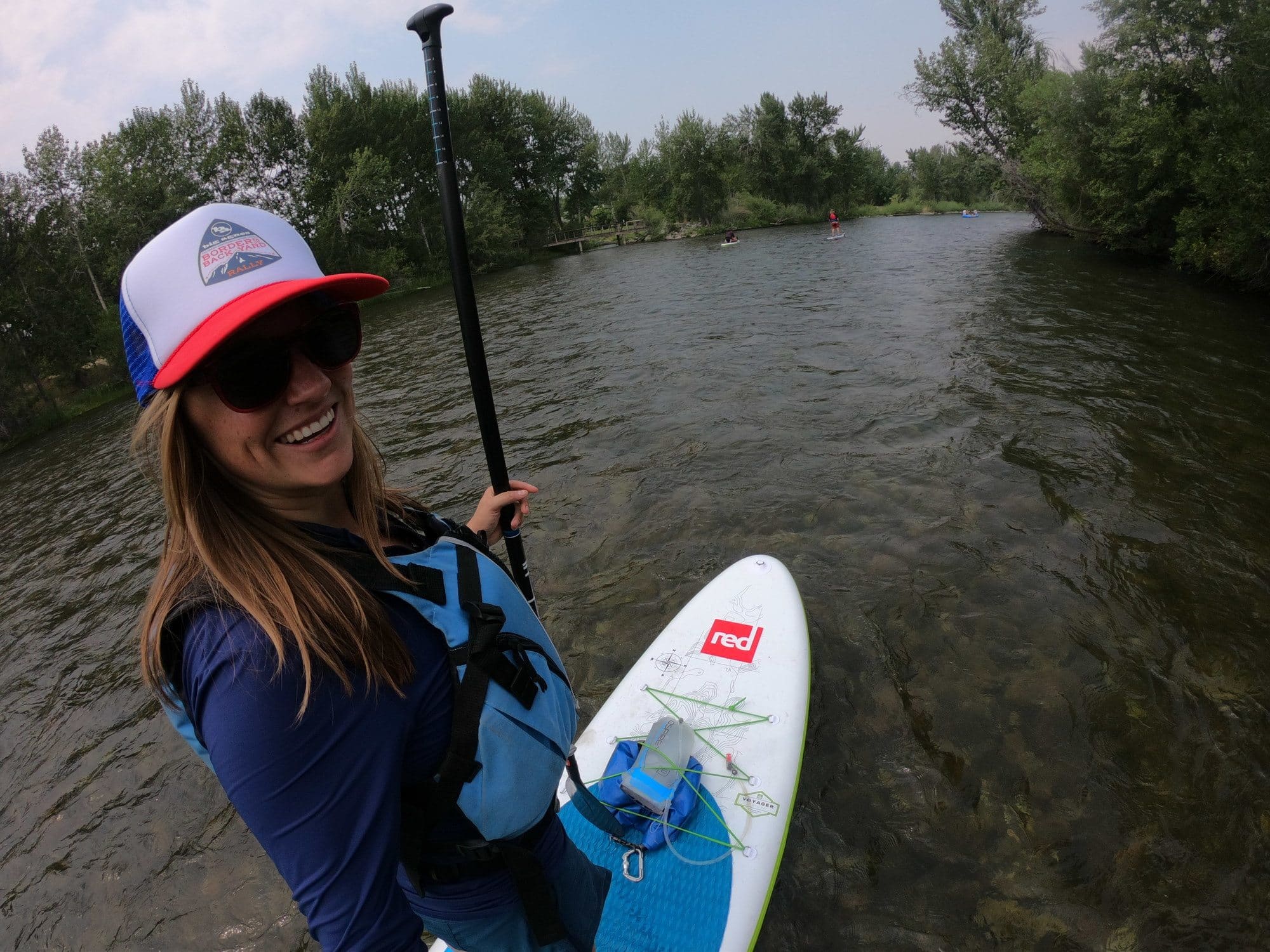 Stand-up paddle boarding on the Boise River