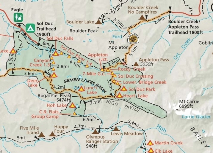 olympic national park trail map