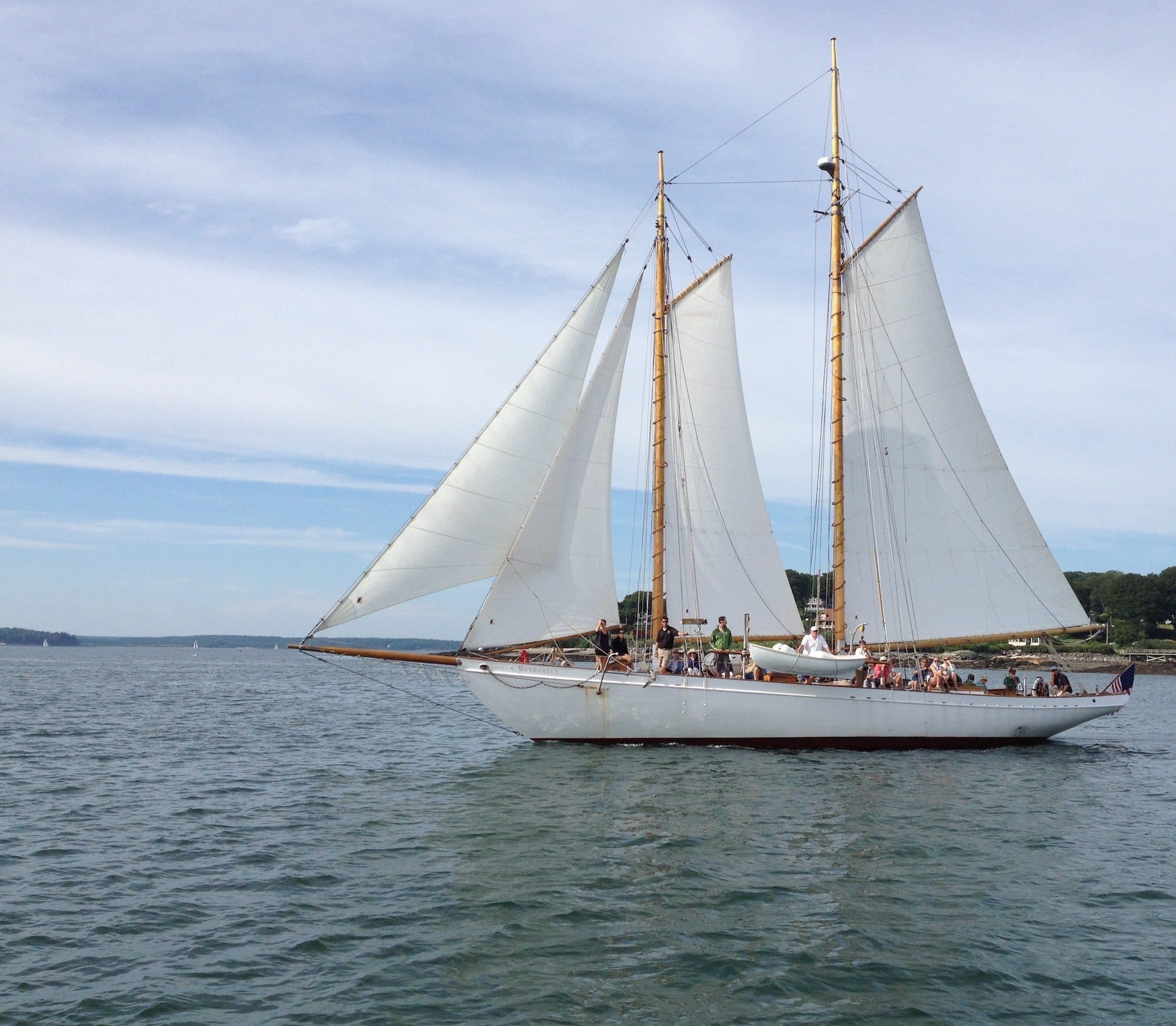 Sailboat on Casco Bay in Portland, Maine