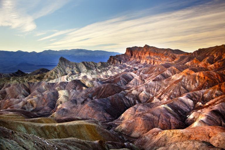 Sunrise at Zabriski Point in Death Valley National Park