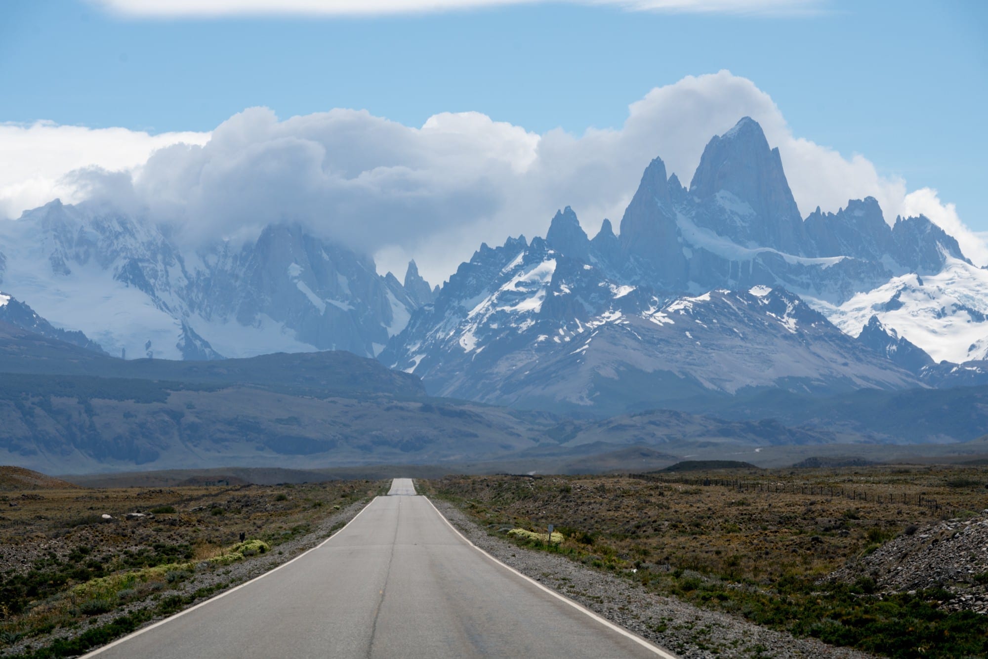 The road to El Chalten in Patagonia