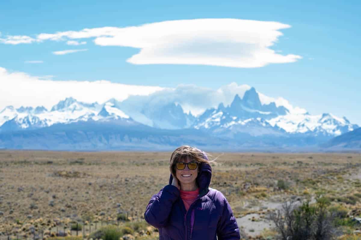 Kristen Bor on the road to El Chalten