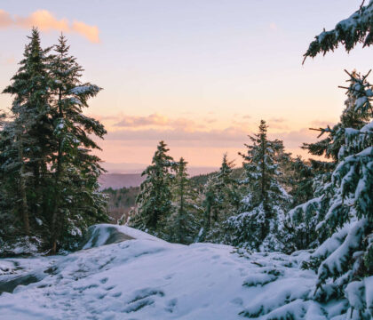 Looking for a winter hike in New Hampshire? This trail guide to hiking South Mount Mountain in the winter covers what to expect and more.