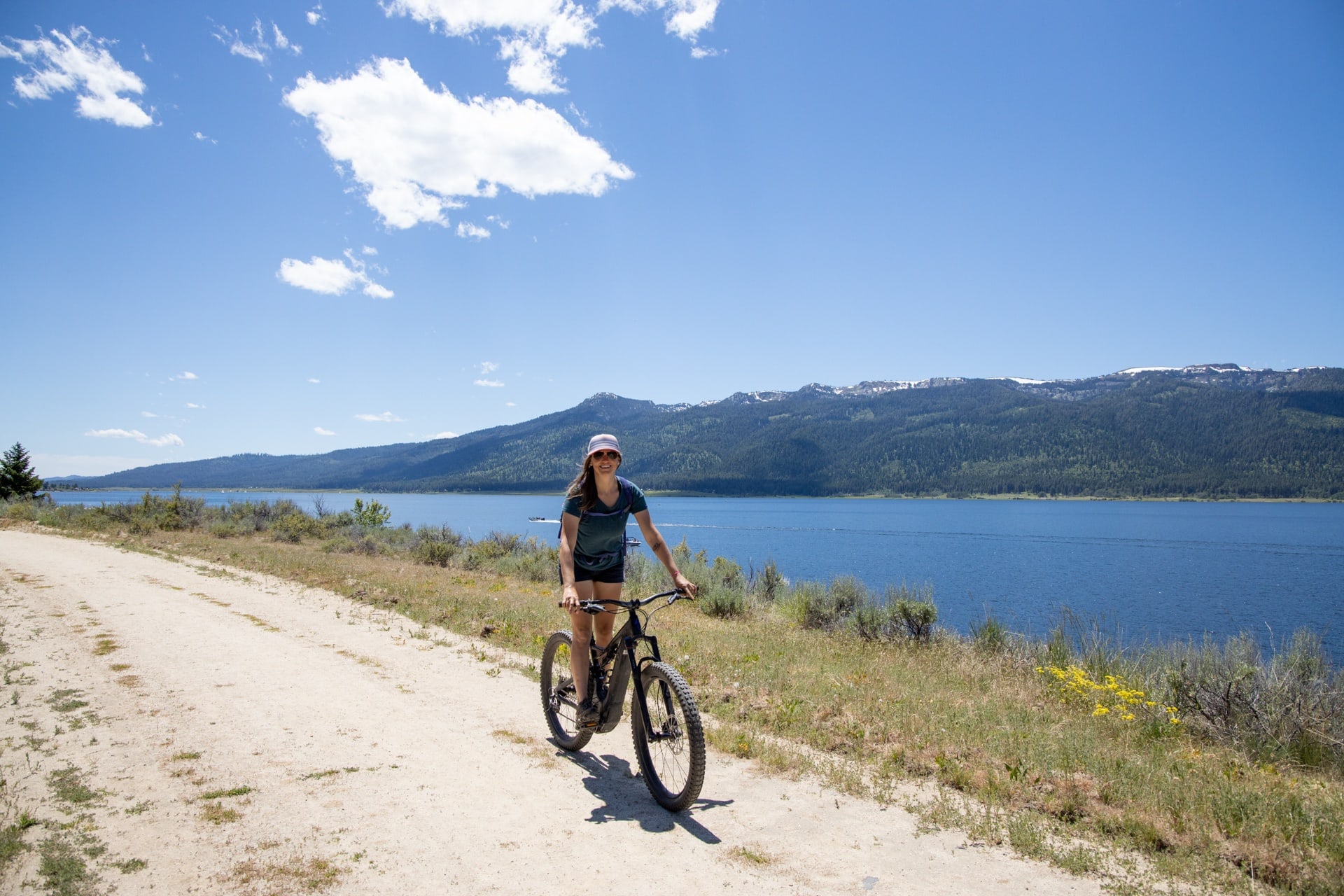 Biking the Crown Point Trail // Explore the best outdoor recreation in Cascade, Idaho with this 4-day itinerary featuring hot springs, hiking, off-roading, biking, and more.