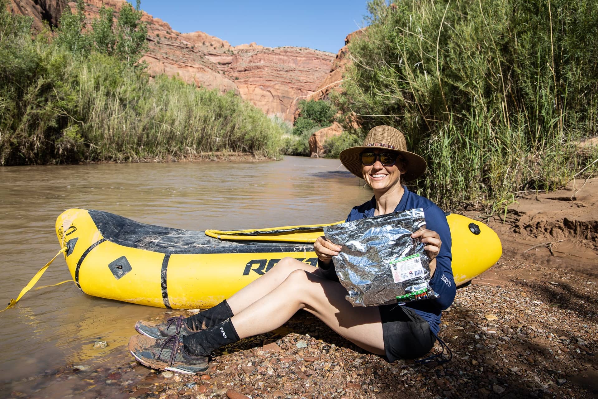 Wagbags are required when packrafting the Escalante River