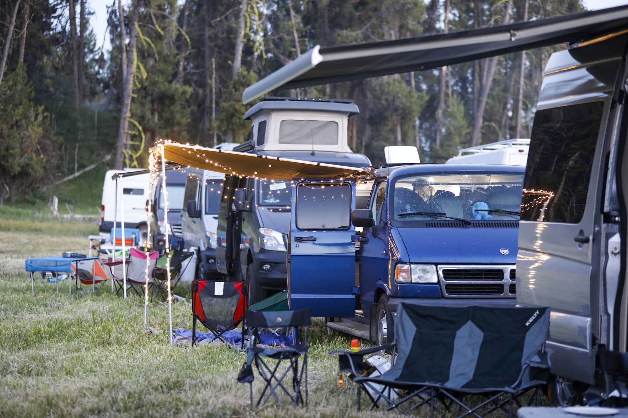 Check out 8 cool camper vans we saw at Open Roads Fest that were creative and unique at Jug Mountain Ranch in McCall, Idaho.