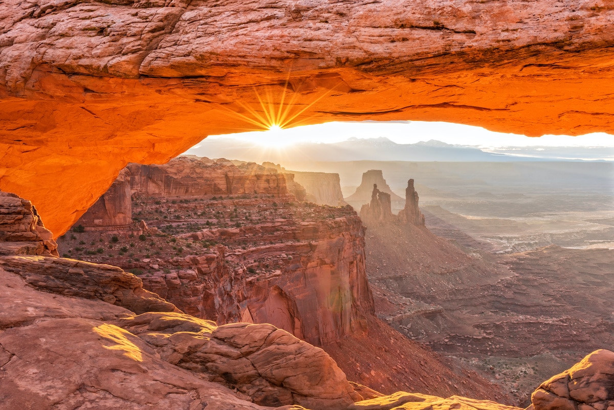 Mesa Arch at sunrise in Canyonlands National Park