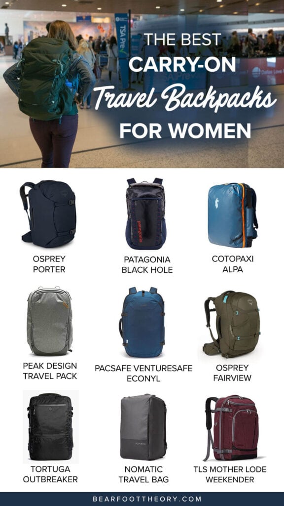 Best Carry-On Travel Backpacks for Women in 2023 – Bearfoot Theory