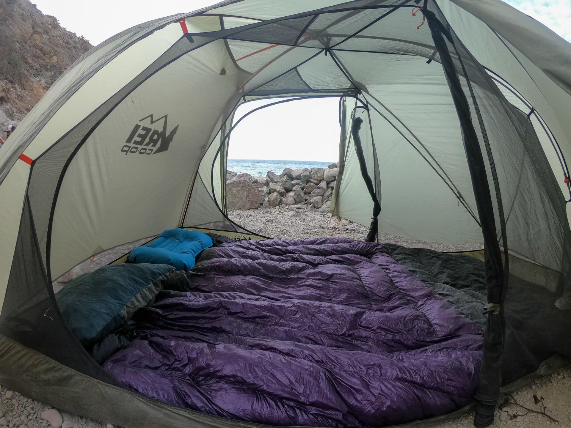 Large Double Travel Sleeping Bag Liner Sleep Sack Sheet Hiking Camping Tent Mat 