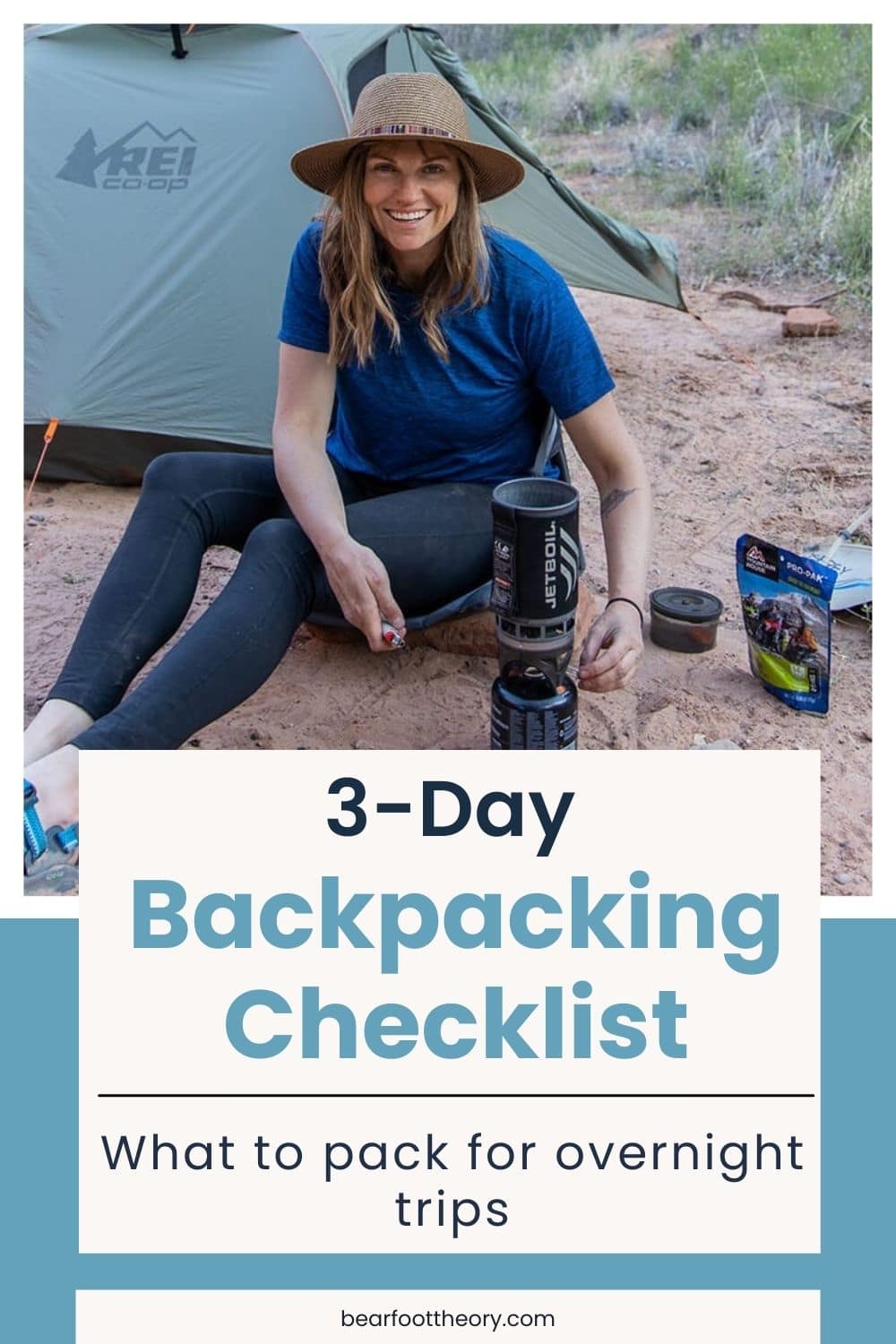 Bearfoot Theory | Get ready for your next outdoor adventure with this comprehensive 3-day backpacking checklist! From essential gear to practical clothing, our tried and true picks have you covered. Don't forget a thing and enjoy a stress-free journey into nature. Pin this checklist and start planning your next backpacking trip today!