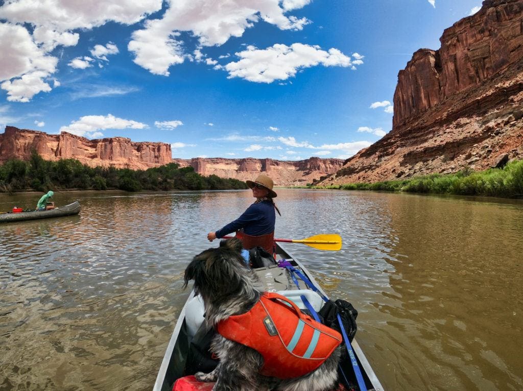 Get key planning tips for canoeing Labyrinth Canyon on the Green River with info on permits, shuttles, gear, bugs, river flow, launch points, and camping.