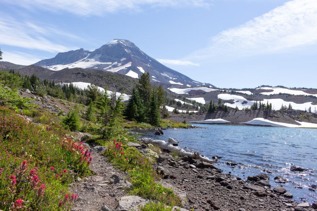 The Three Sisters Wilderness is a great place for camping, hiking, and backpacking during an Oregon road trip.