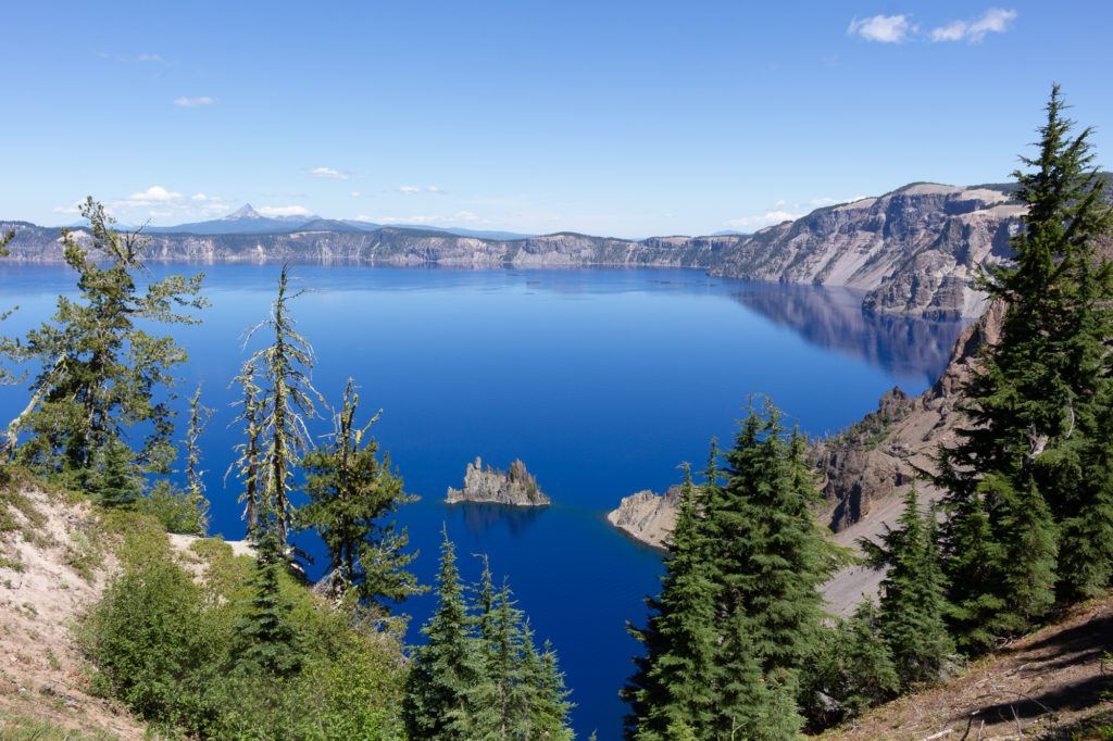 Crater Lake is an essential stop on an Oregon road trip with incredible view points.