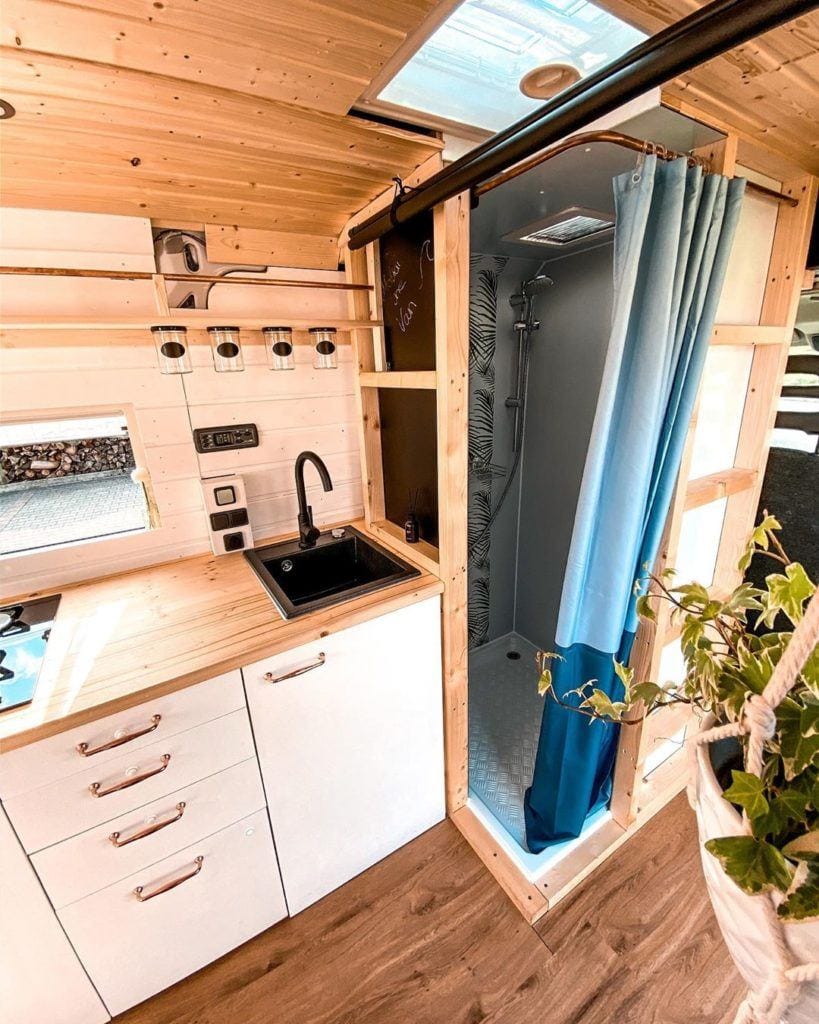 11 Camper Vans with Bathrooms: Toilet 