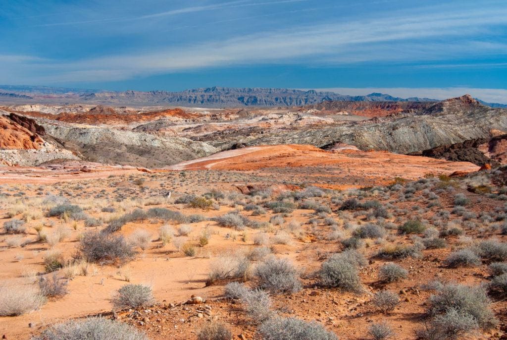 Red and white rock formations at Parashant National Monument in Arizona