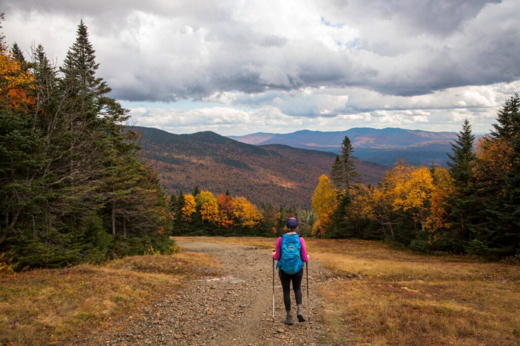 Kristen Bor hiking at Stowe in Vermont