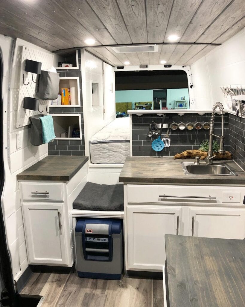 15 Camper Van Kitchens For Layout Design Inspiration Bearfoot Theory