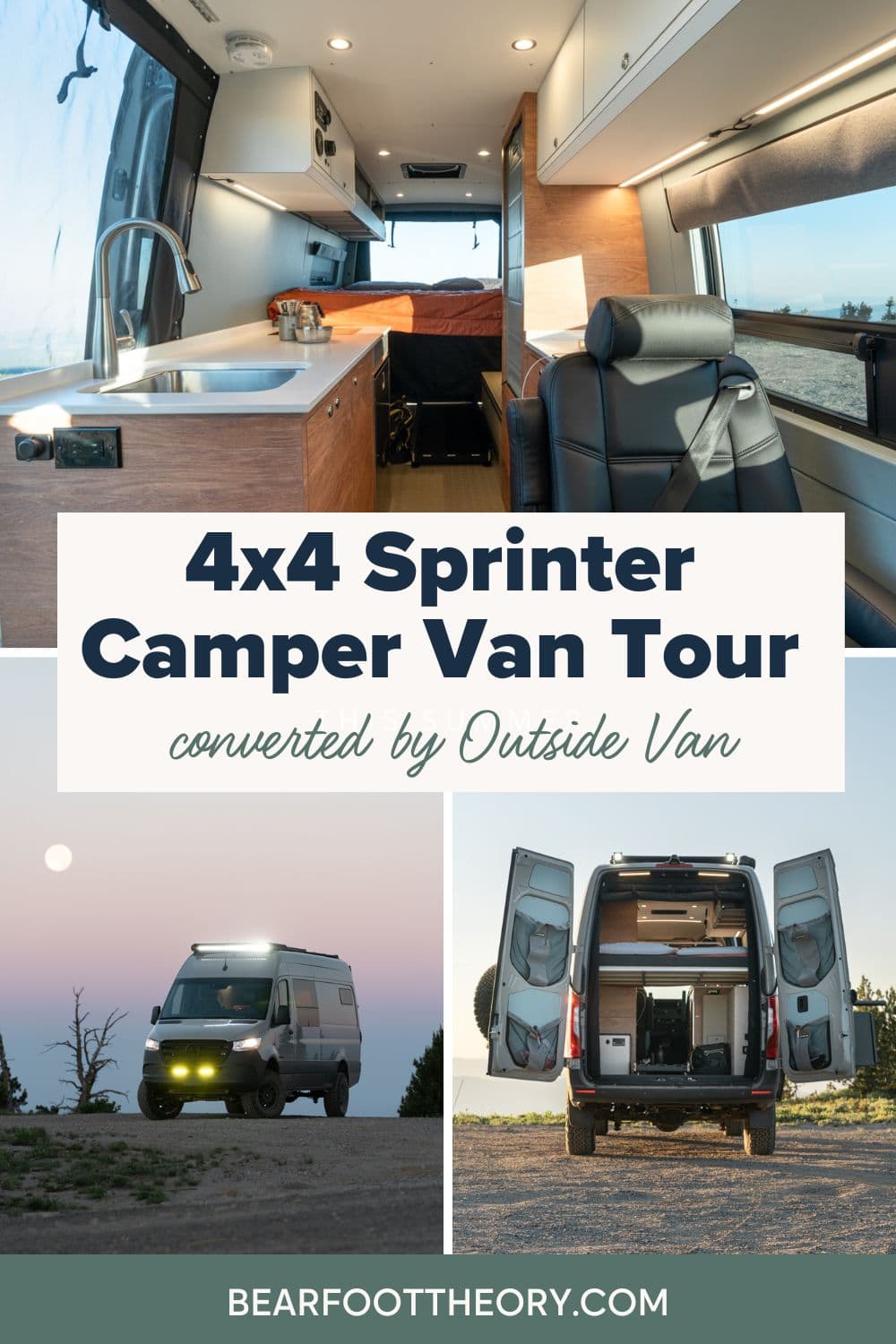 Sprinter Van Conversion Tour: Custom 4x4 Outside Van – Bearfoot Theory