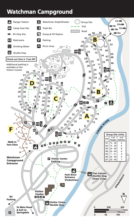 Watchman Campground Map Pdf The Essential Zion National Park Travel Guide – Bearfoot Theory