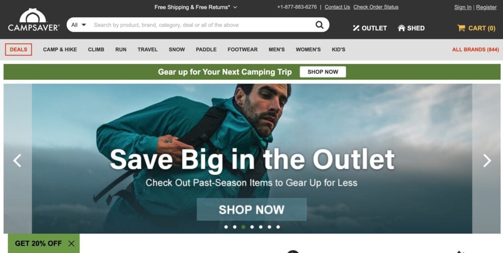 CampSaver // Looking to score a deal on cheap camping and outdoor gear? Here are the best places to buy discounted outdoor gear - both new and used. 