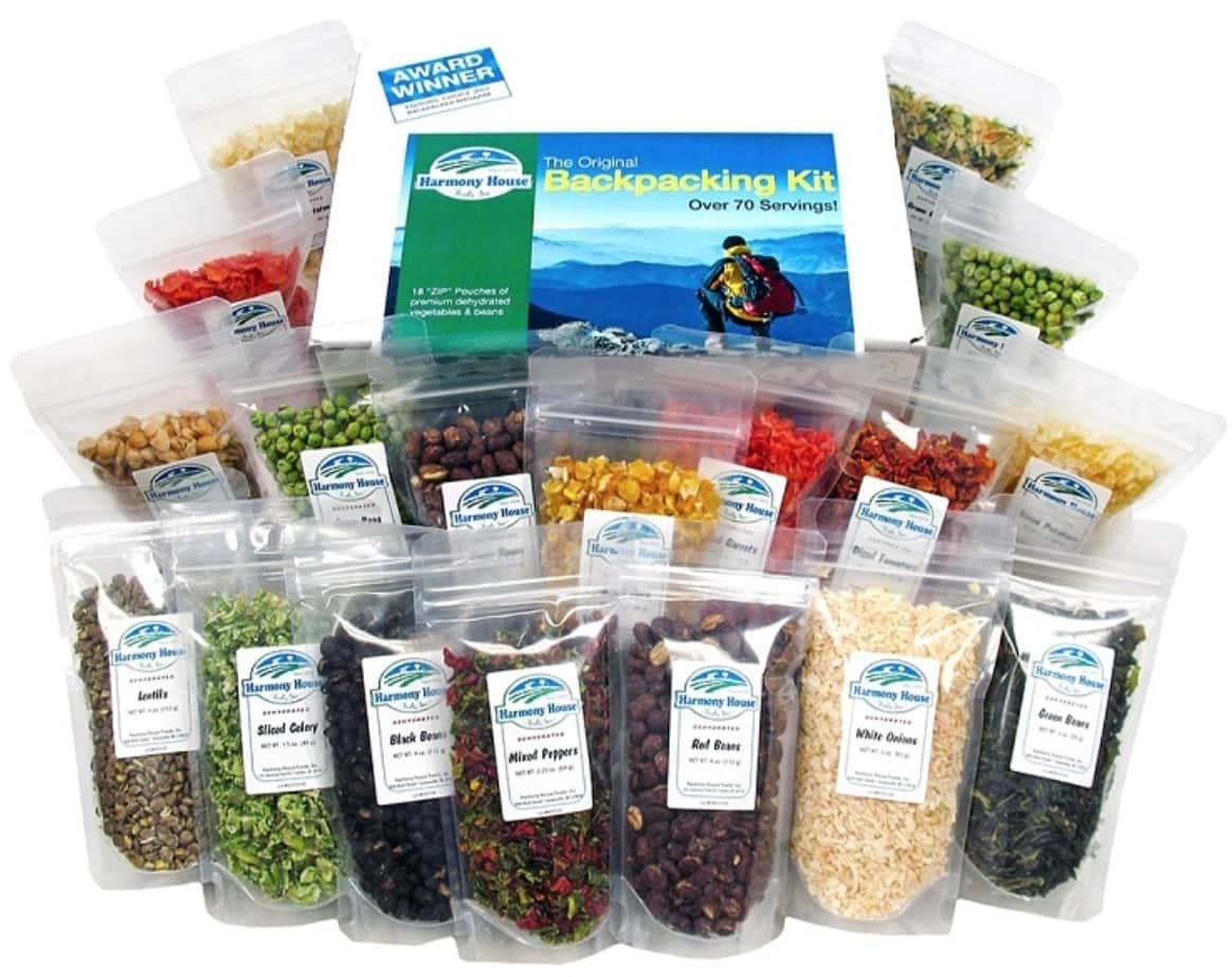 35 Lightweight Vegan Backpacking Food Ideas - Harmony House Backpacking Kit 1