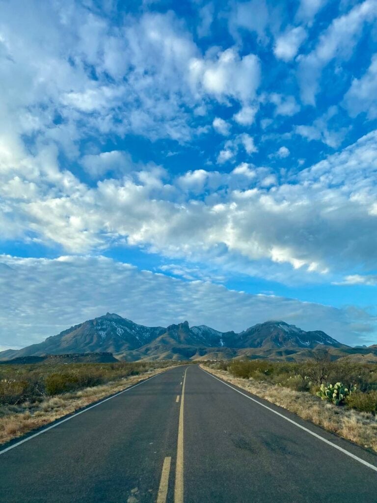 Driving in Big Bend National Park, Texas