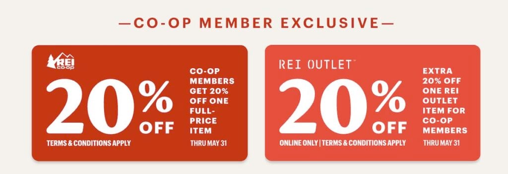 REI Coupon: up to 50% off w/ March Promo Codes