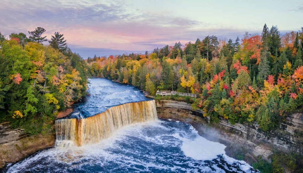 Tahquamenon Falls State Park // Upper Falls is the best for Michigan outdoor adventure