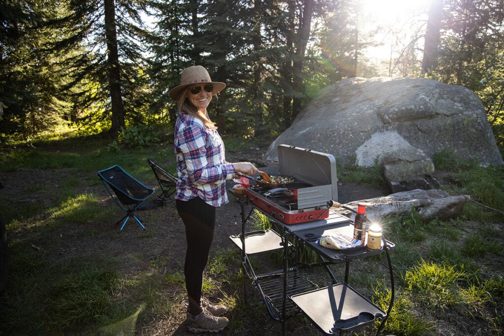 Camping Cooking Utensils Set, Stainless Steel Grill Tools, Camping BBQ  Cookware Gear and Equipment for Travel Tenting RV Van Picnic Portable  Kitchen