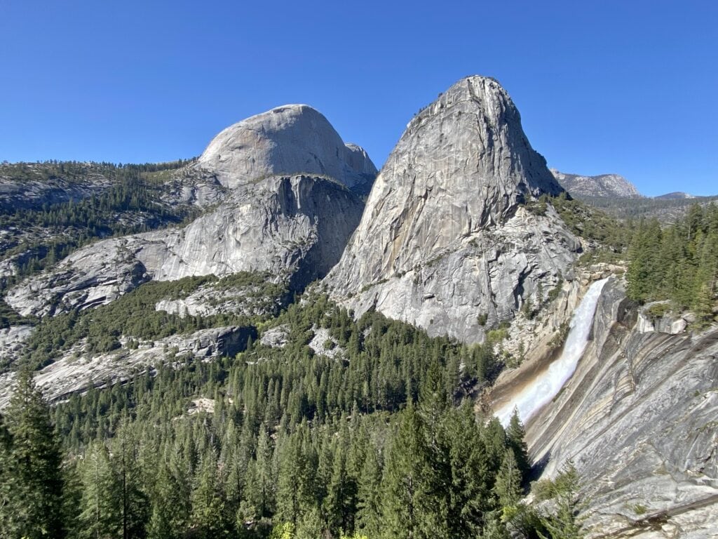 Mist Trail overlooking Nevada Falls // Looking for the best things to do in Yosemite National Park? Our guide covers Yosemite camping, hiking, & everything else you need to know.