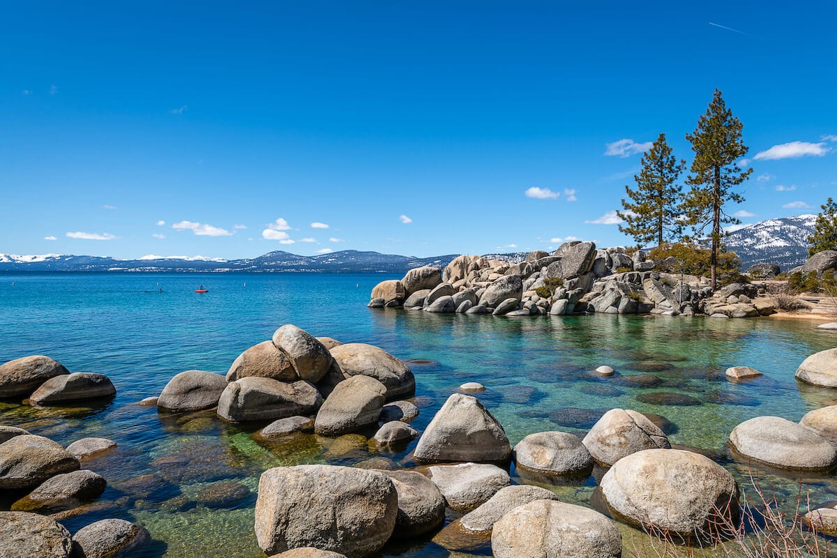 Sand Harbor in the summer in Lake Tahoe