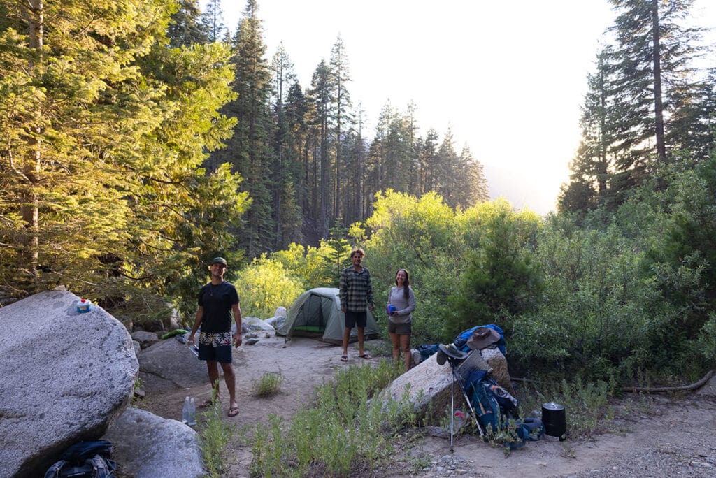 Camp 1 at Cliff Creek on the Mineral King Loop in Sequoia National Park