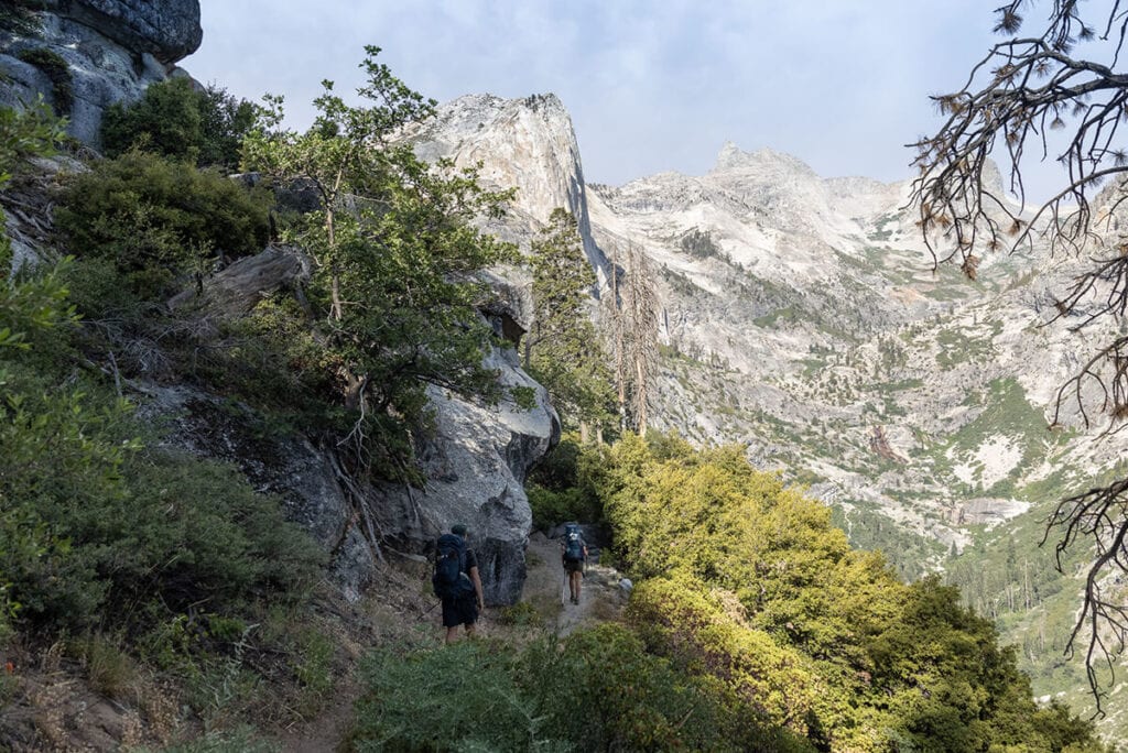 Leaving Bear Paw Meadow on the Mineral King Loop in Sequoia National Park