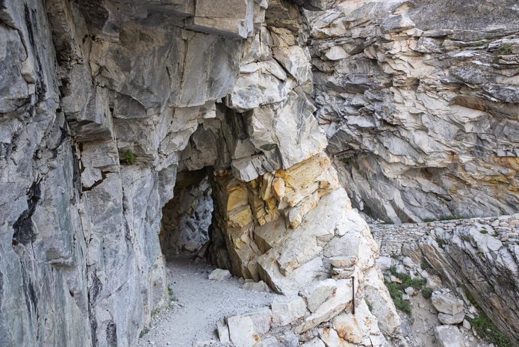 Tunnel on the Mineral King Trail in Sequoia National Park