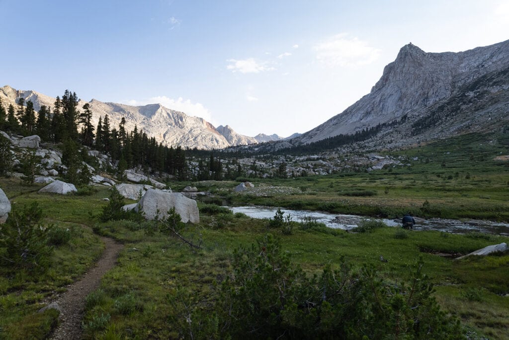 Big Arroyo River Valley on the High Sierra Trail section of the Mineral King Loop in Sequoia National Park