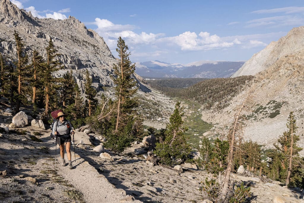 Hiking up to Columbine Lake from Lost Valley on the Mineral King Loop in Sequoia National Park