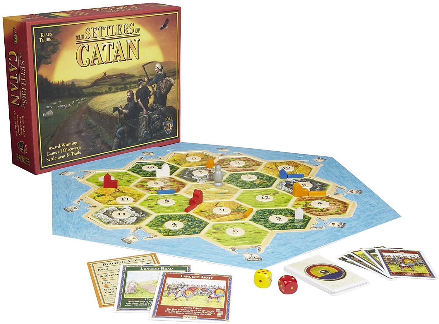 Settlers of Catan // Check out our list of 15 fun, lightweight, and packable camping games that can be played in your tent, car, or around the fire.