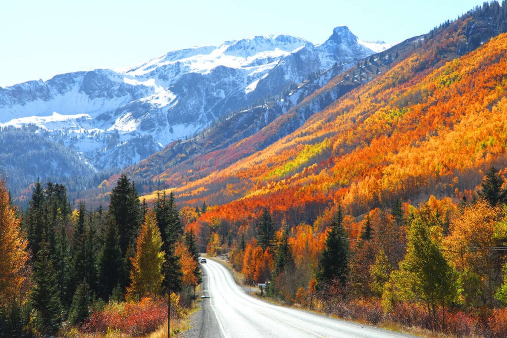 Drive Colorado's Million Dollar Highway and San Juan Skyway to see amazing views of the Rocky Mountains and visit small mountain towns.