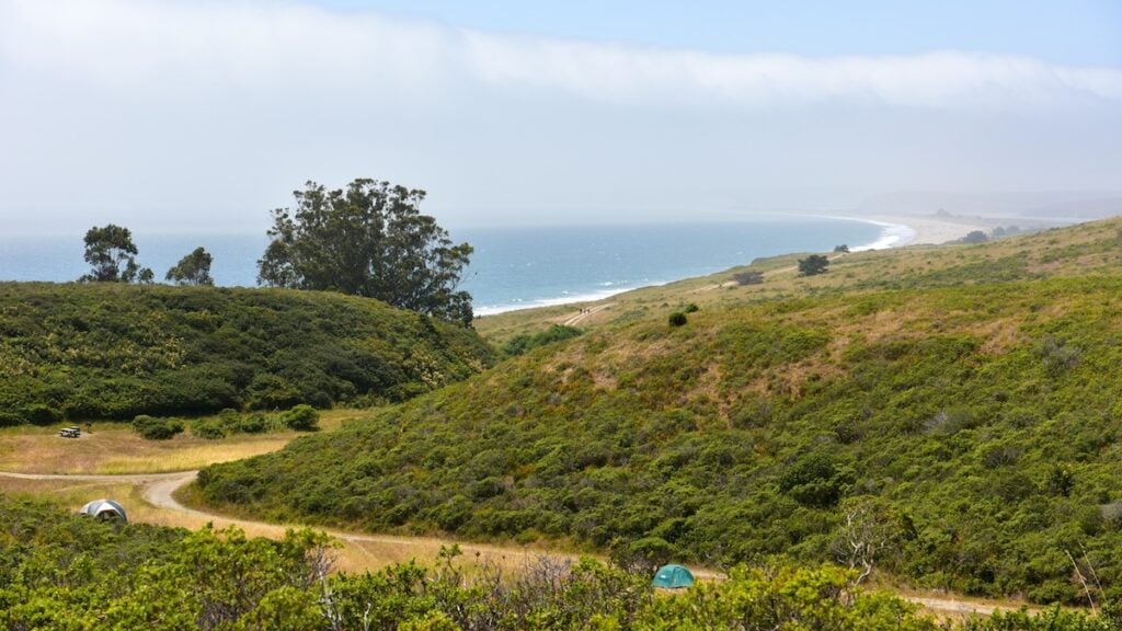 Point Reyes // Learn about 12 of the best California beach campgrounds with tent/RV sites right on the coast in Northern, Central, and Southern California.