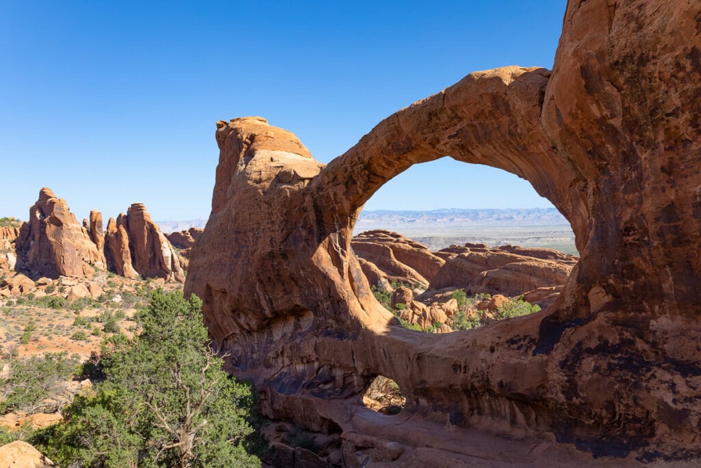 Double O Arch in Arches National Park