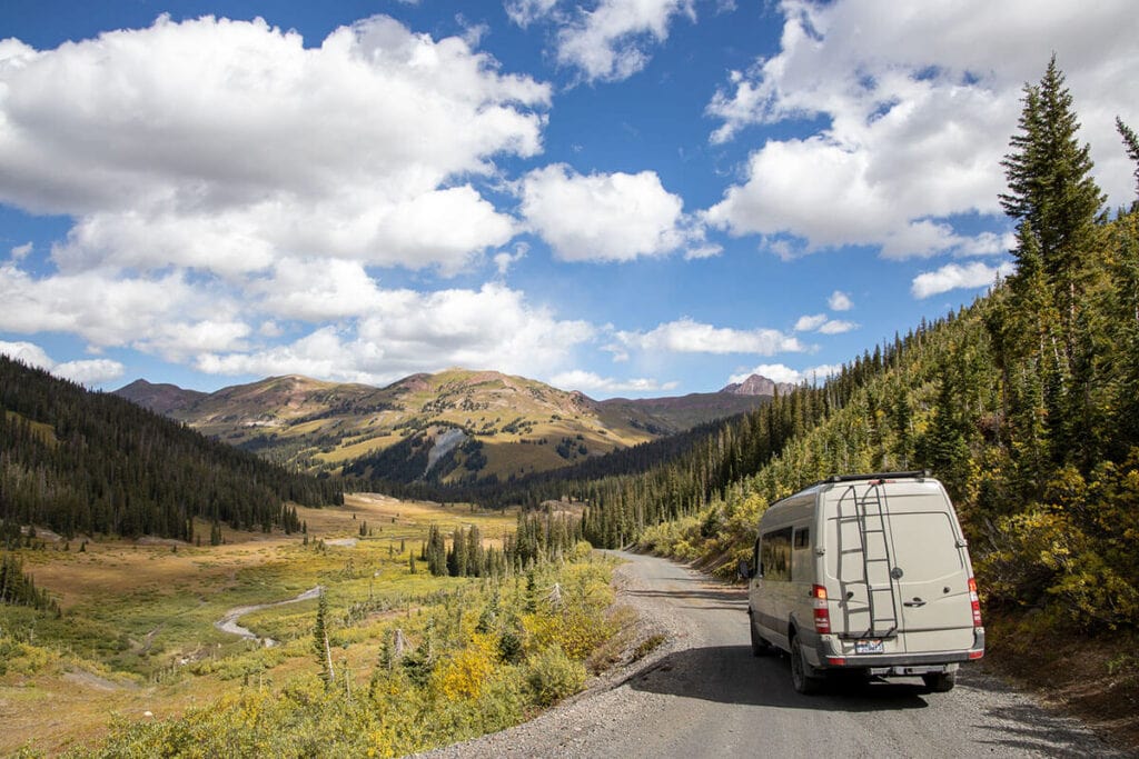 Driving a Sprinter in Colorado // Learn about Progressive RV insurance, including what types of vehicles are covered, different coverage options, & tips for insuring your van.