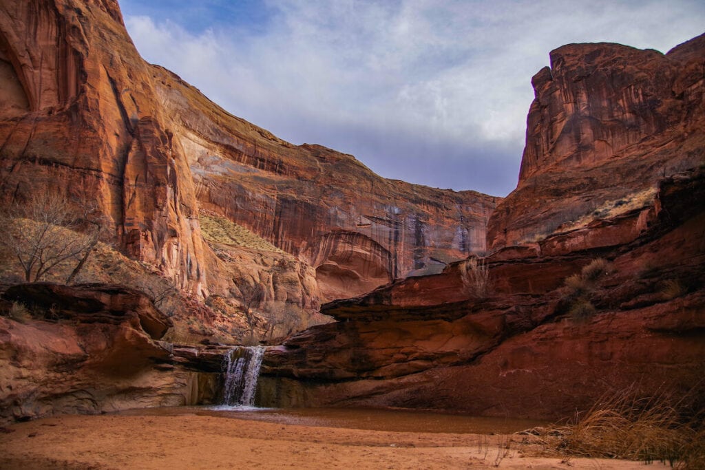 waterfall at Coyote Gulch