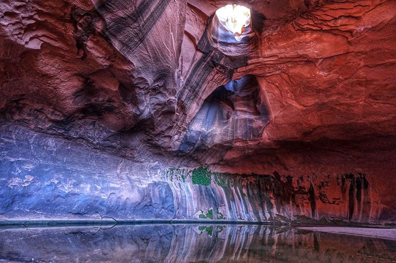 Golden Cathedral at the end of Neon Canyon in Grand Staircase Escalante national Monument